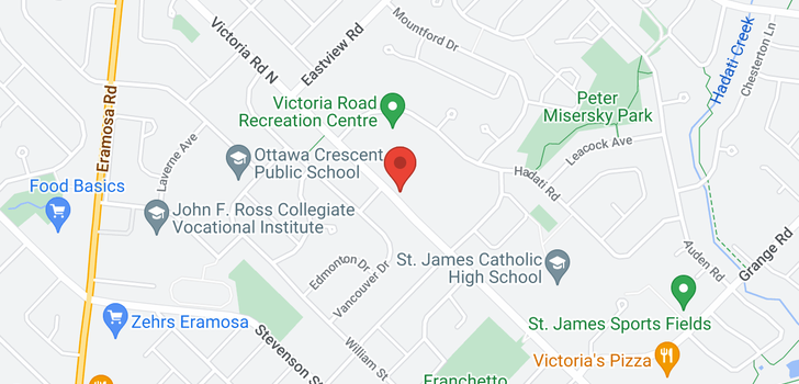 map of 53 -  129 Victoria Road N